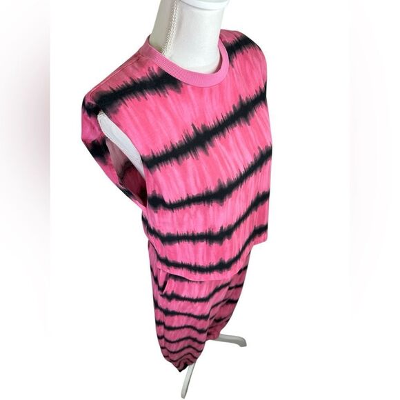 Alice + Olivia Pink and Black Tie-Dye Top And Pant Set Top Size M Pant Size S - Picture 6 of 16